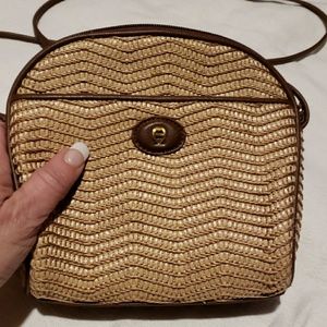 Atienne Aigner Vintage Straw woven cross body